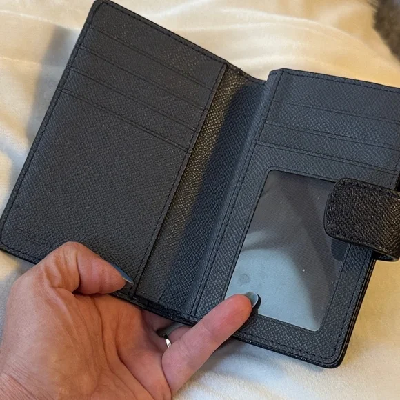 Coach Midnight Blue saffiano Leather Wallet - Picture 5 of 11